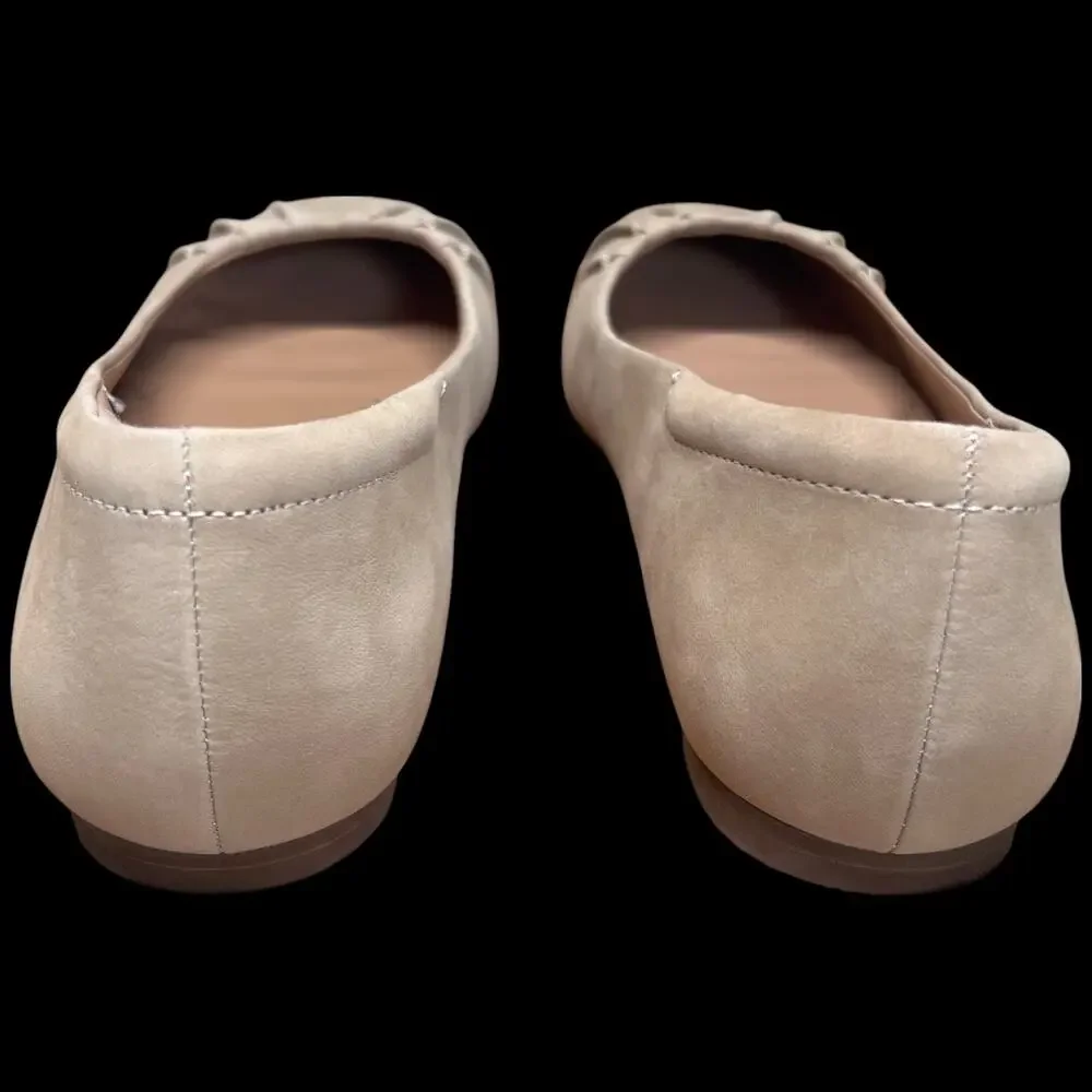 BLONDO Jannet J.Jill Women's 7 Sand Flats Ballet Leather Water Resistant Comfort